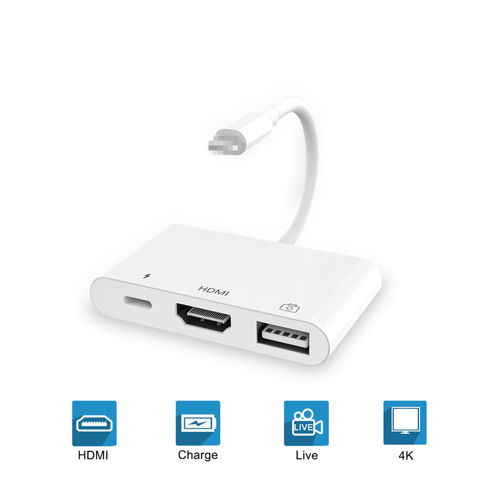 KTX-480019 3-in-1 HDMI Adapter Cable for Easy Plug-and-Play Connection