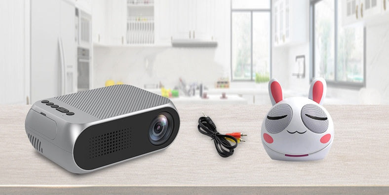 KTX-880915 HD 1080P Mini Home Pico Projector with HDMI and AV Inputs - Supports U Disks and TF Cards