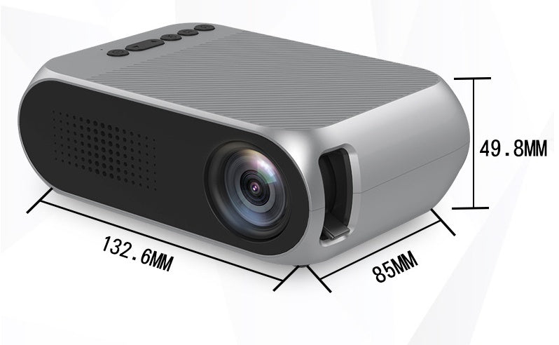 KTX-880915 HD 1080P Mini Home Pico Projector with HDMI and AV Inputs - Supports U Disks and TF Cards
