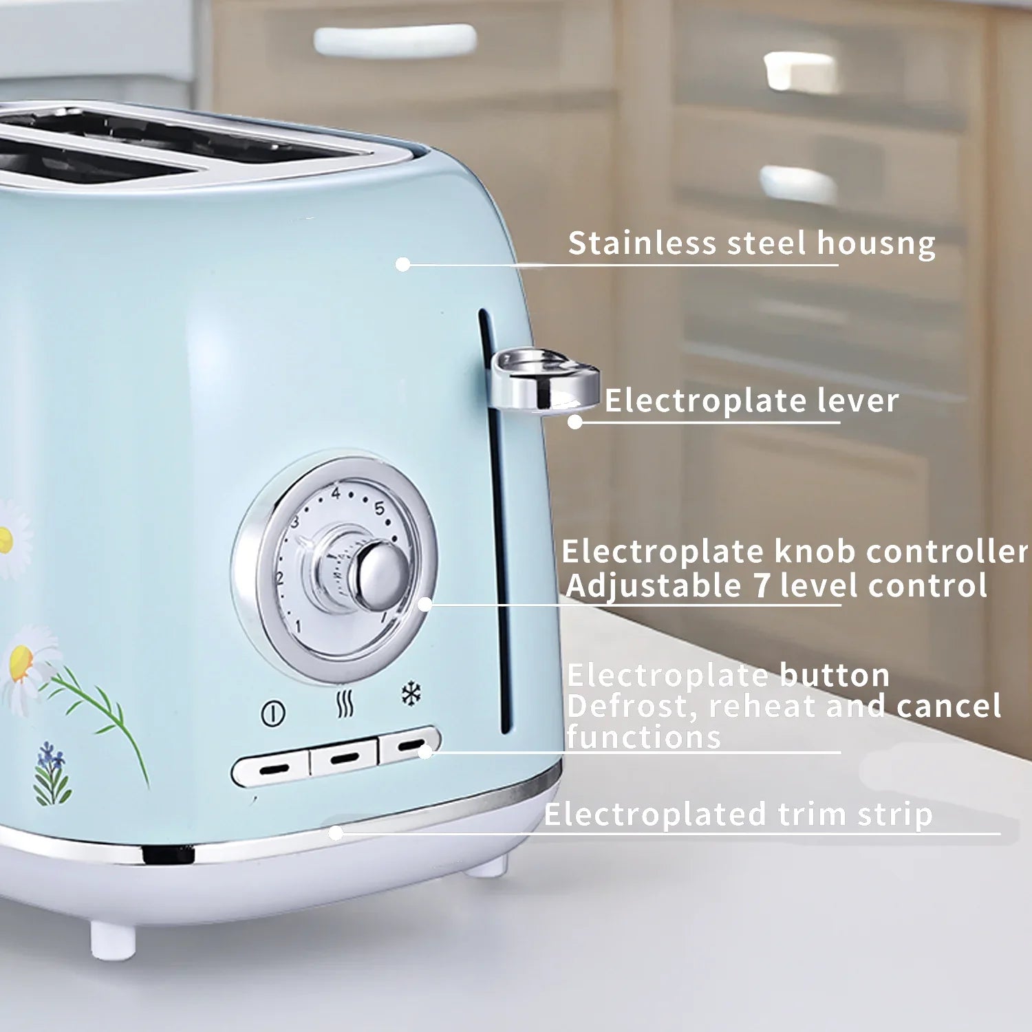 KTX-060627 Electric Pink Toaster with Custom Logo Design and Oven Functionality