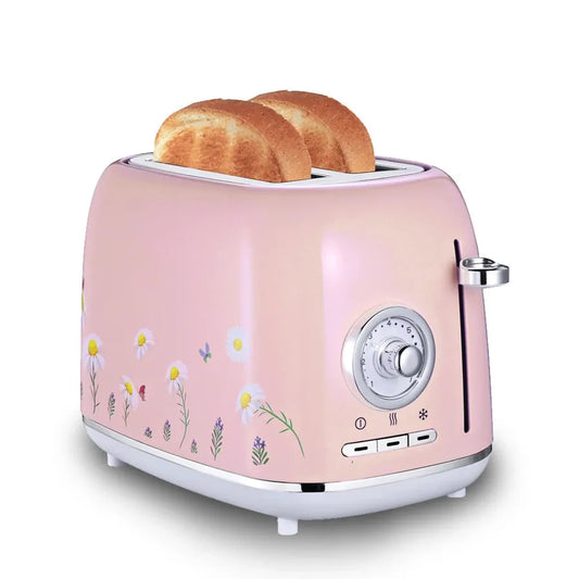 KTX-060627 Electric Pink Toaster with Custom Logo Design and Oven Functionality
