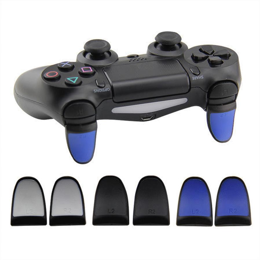 KTX-274131 PS4 L2 R2 Replacement Handle Buttons Set - Durable ABS + Rubber Material, Compatible with PS4 Game Controllers
