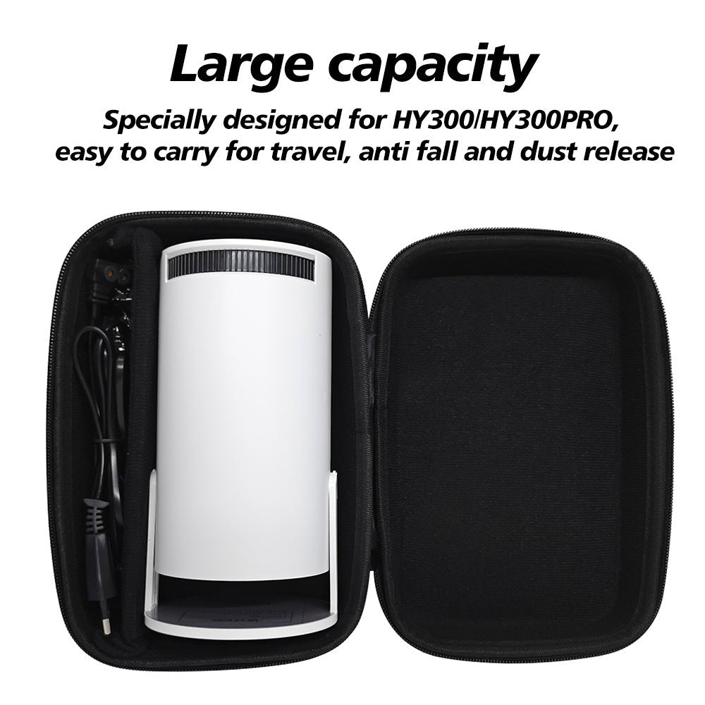 KTX-830035 Portable Dustproof Storage Box for HY300 Pro Projector - Black and Grey