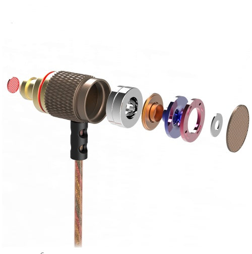 KTX-825235 Dynamic In-Ear Headphones with Microphone and Subwoofer for Mobile and MP3 Devices