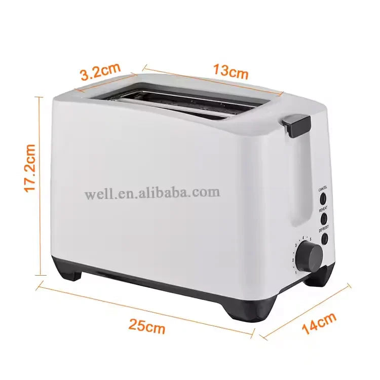KTX-435731 750W Plastic Toaster for Bread - Compact and Efficient Design