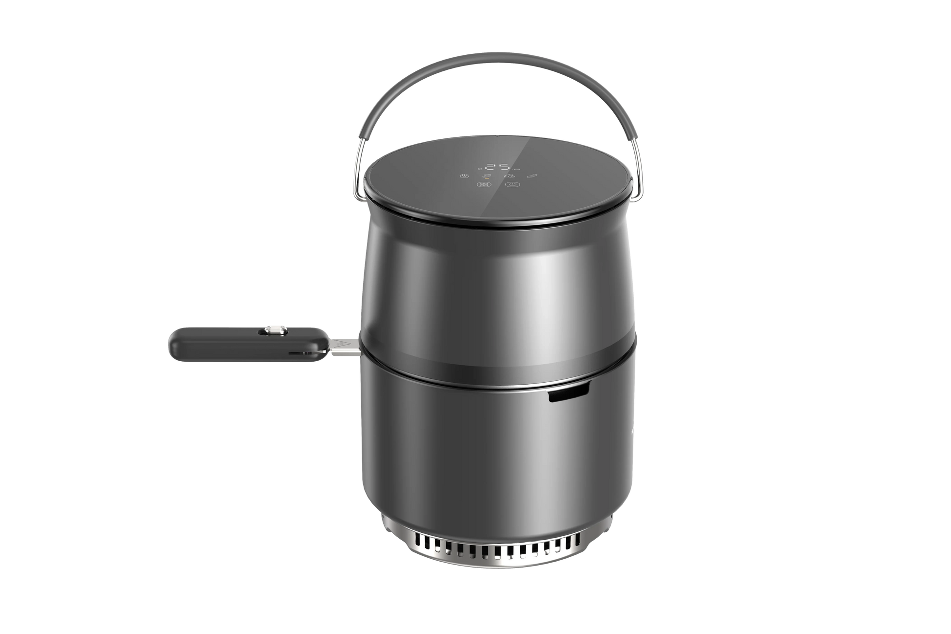 KTX-646675 Portable Lightweight Oil-Free Charcoal Air Fryer for Outdoor Camping