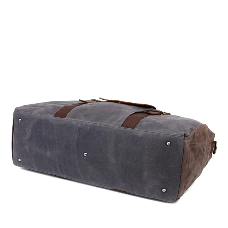 KTX-697043 Large Capacity Waterproof Canvas Travel Bag - Retro Portable Boarding Duffel Bag