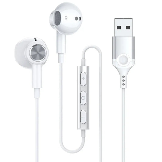 KTX-164691 Wired USB Magnetic Earphones with Microphone for HiFi Stereo Gaming and Noise Cancelling
