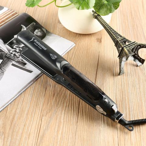 JMT-012746 Tourmaline Ceramic Steam Hair Straightener with Argan Oil Infusion and Adjustable Steam Control