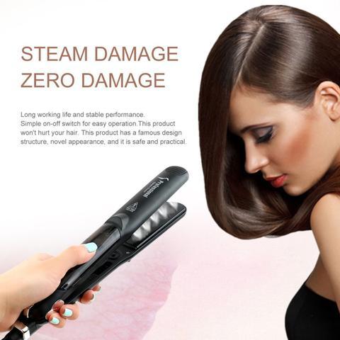 JMT-012746 Tourmaline Ceramic Steam Hair Straightener with Argan Oil Infusion and Adjustable Steam Control