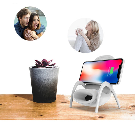 KTX-895571 Wireless Charging Base with Integrated Amplifier - Model WC-001, Compatible with Devices Up to 8mm