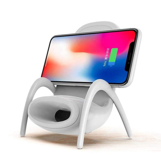 KTX-895571 Wireless Charging Base with Integrated Amplifier - Model WC-001, Compatible with Devices Up to 8mm