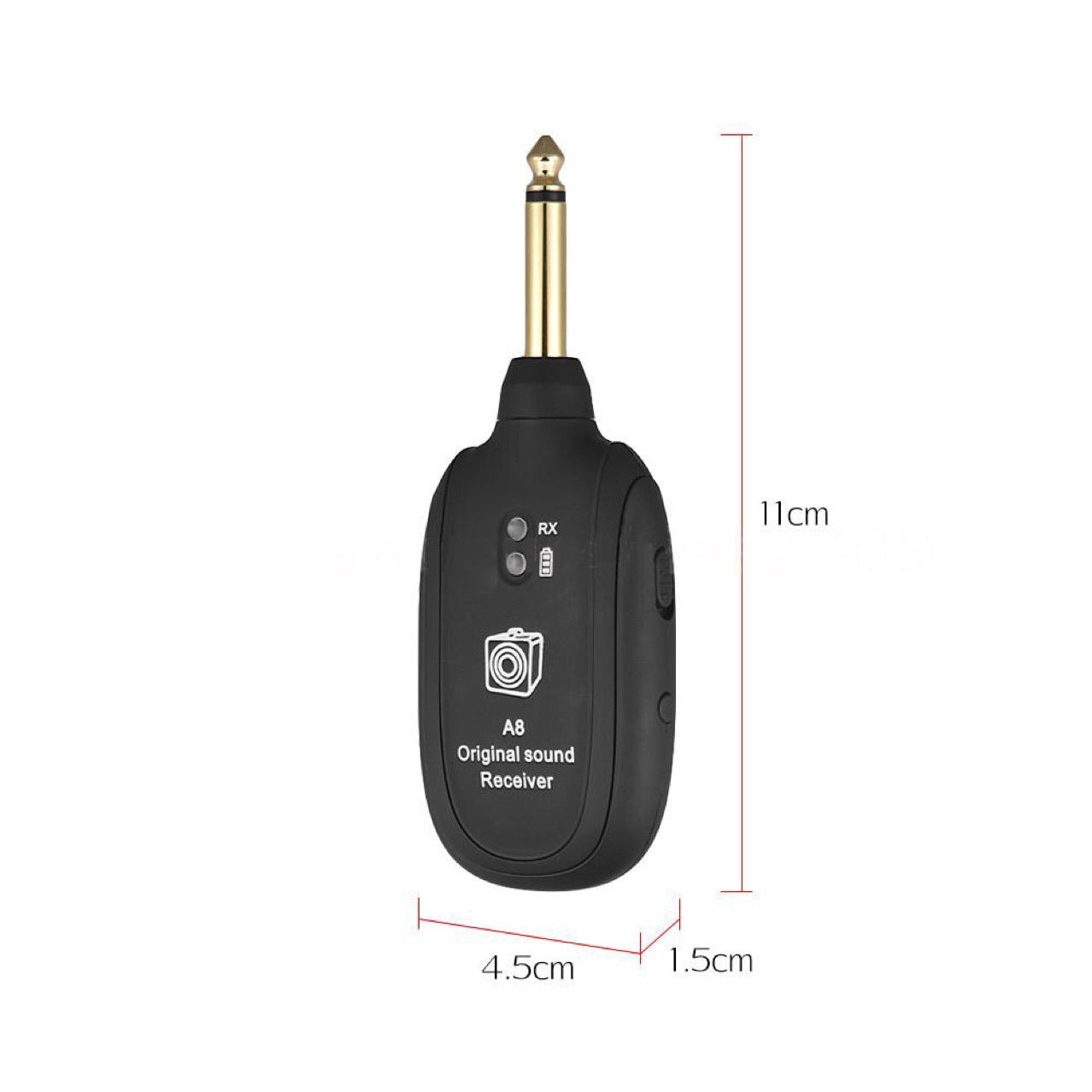 KTX-658131 Wireless Guitar Pickup System with Rechargeable Receiver - Up to 50m Range, Low Latency
