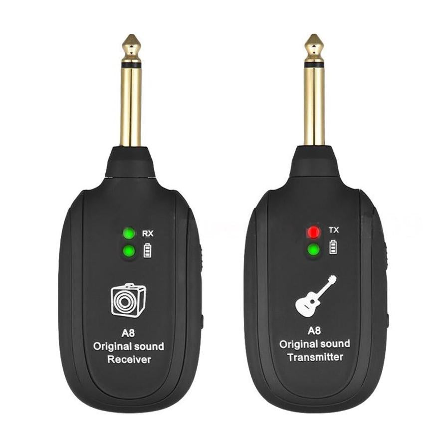 KTX-658131 Wireless Guitar Pickup System with Rechargeable Receiver - Up to 50m Range, Low Latency