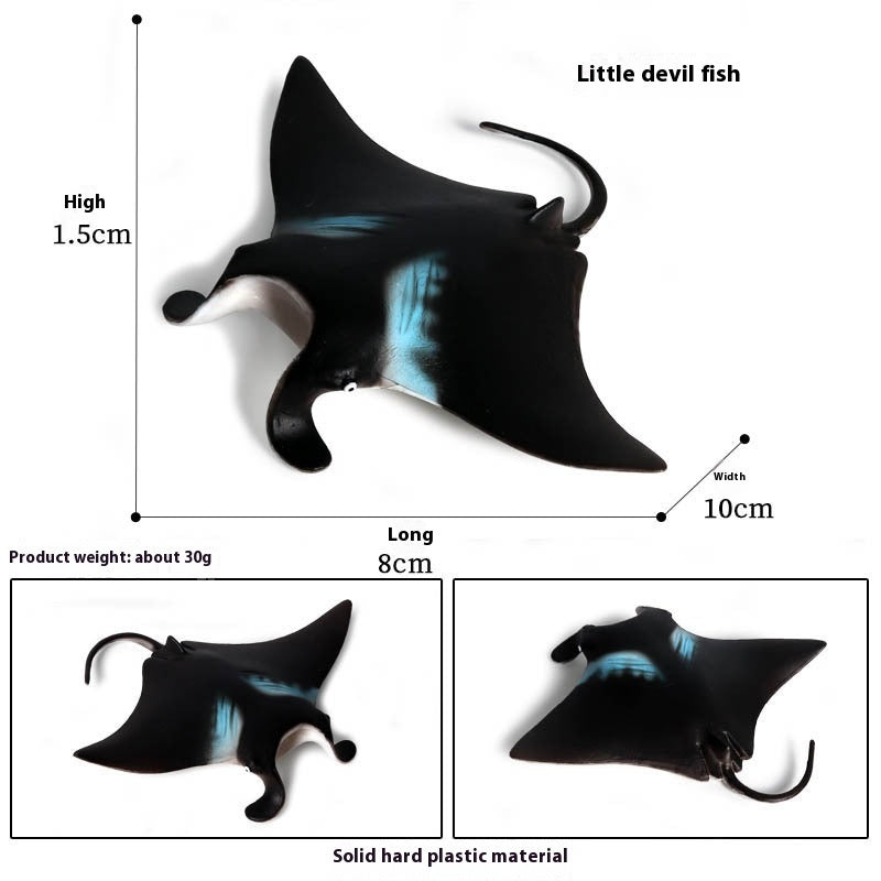 JMT-016394 Realistic Plastic Devil Fish/Ray Fish Marine Animal Model for Educational Play