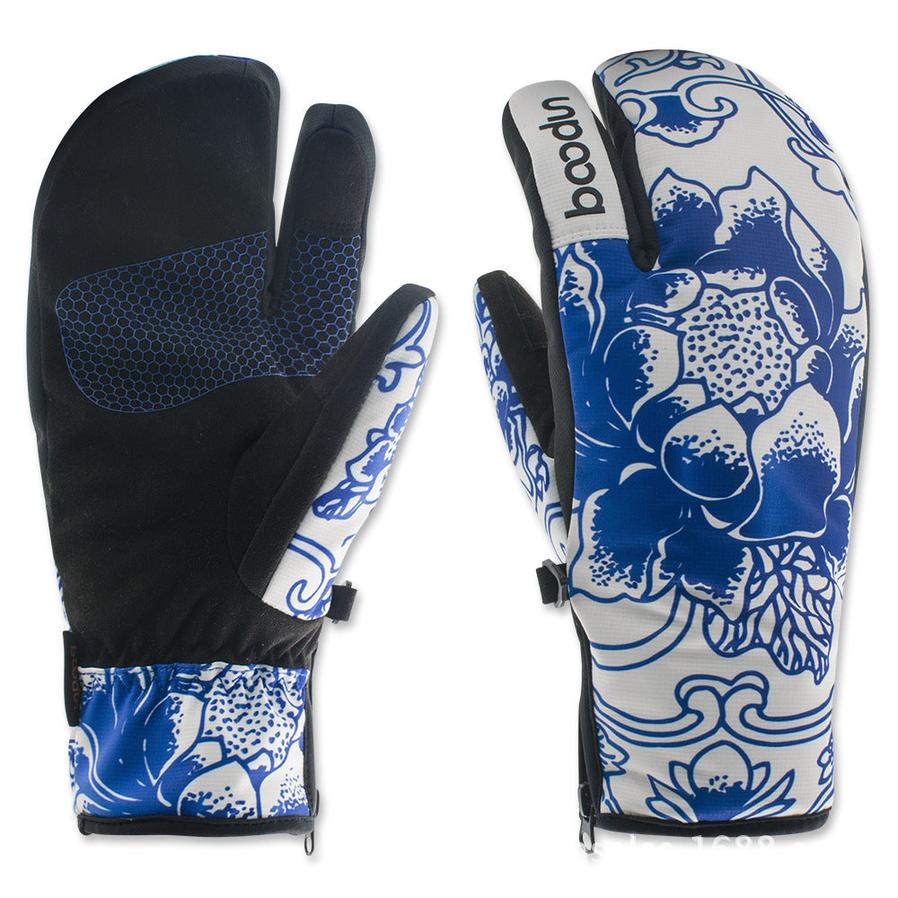 KTX-127443 Three-Finger Warm Outdoor Ski Gloves for Cold Weather Activities
