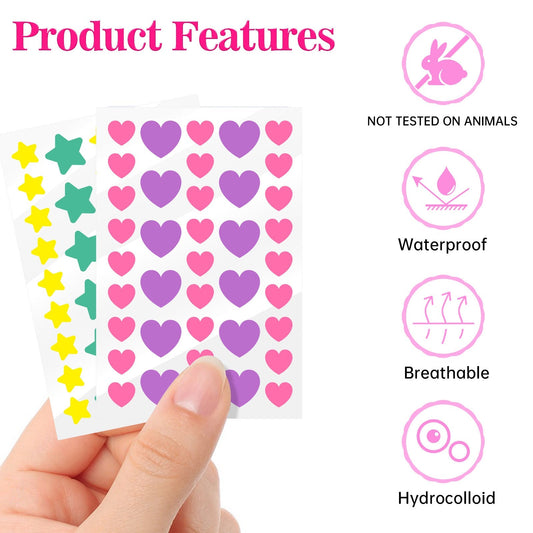 KTX-843283 Multi-Shape Acne Patches for Effective Spot Treatment – Suitable for All Skin Types