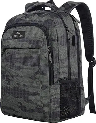 KTX-276819 Unisex Waterproof Notebook Backpack with USB Charging Port for Business Travel