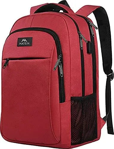KTX-276819 Unisex Waterproof Notebook Backpack with USB Charging Port for Business Travel