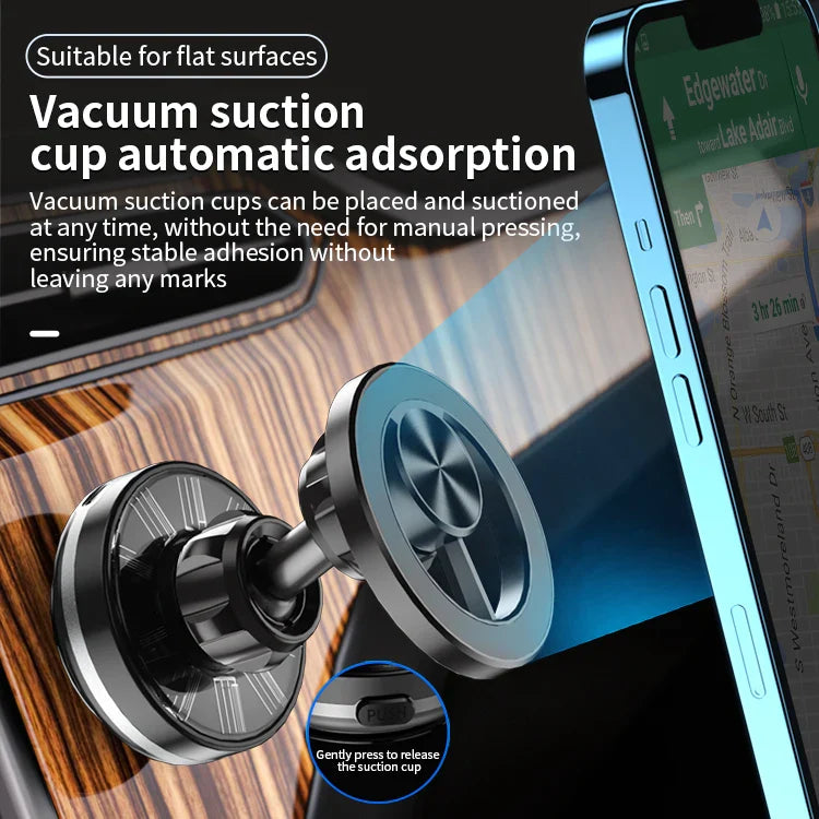 KTX-966931 Solar-Powered Magnetic Car Phone Holder with Stable Glass Adsorption and Foldable Design
