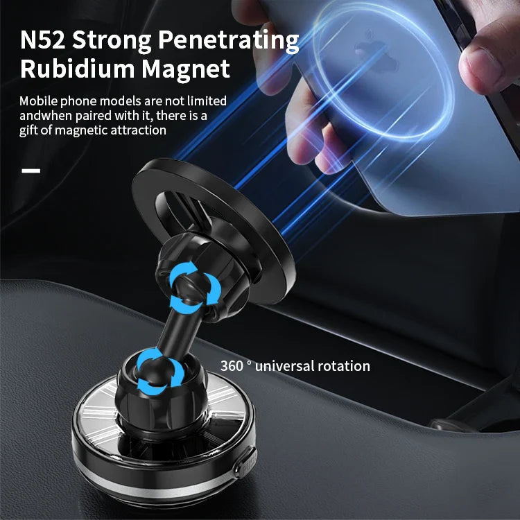 KTX-966931 Solar-Powered Magnetic Car Phone Holder with Stable Glass Adsorption and Foldable Design