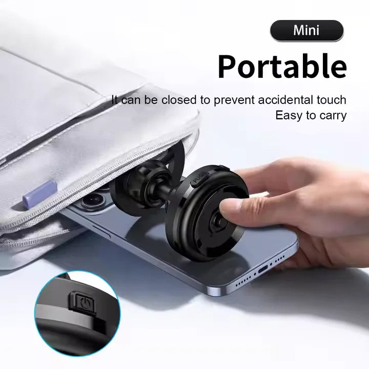 KTX-966931 Solar-Powered Magnetic Car Phone Holder with Stable Glass Adsorption and Foldable Design