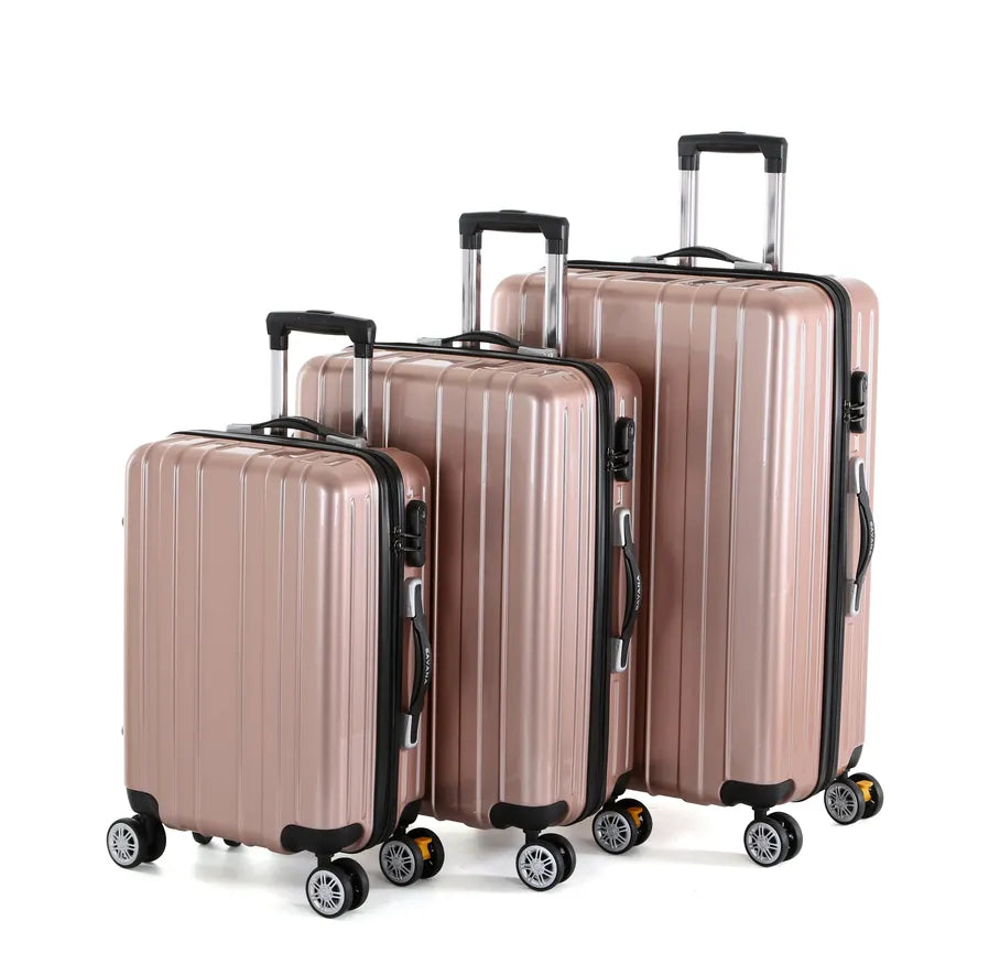 KTX-463379 Durable 4-Wheel ABS+PC Trolley Luggage Set for Convenient Travel