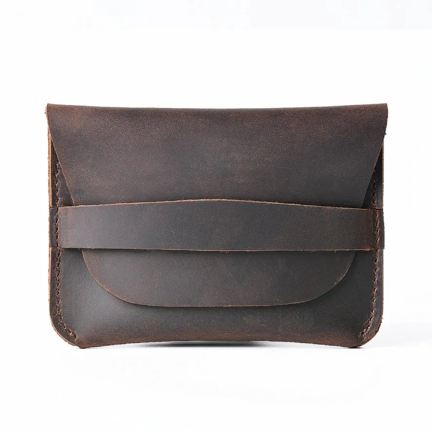 KTX-645011 Retro Waxed Canvas and Leather Motorcycle Wallet Card Holder
