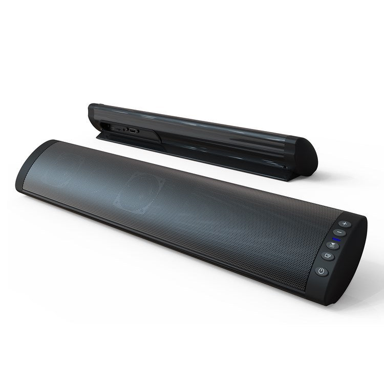 KTX-491795 Wall-Mounted Wireless Bluetooth Speaker with USB and 3.5mm Connectivity, Dual 5W Output, Built-in Radio and Voice Prompt Function