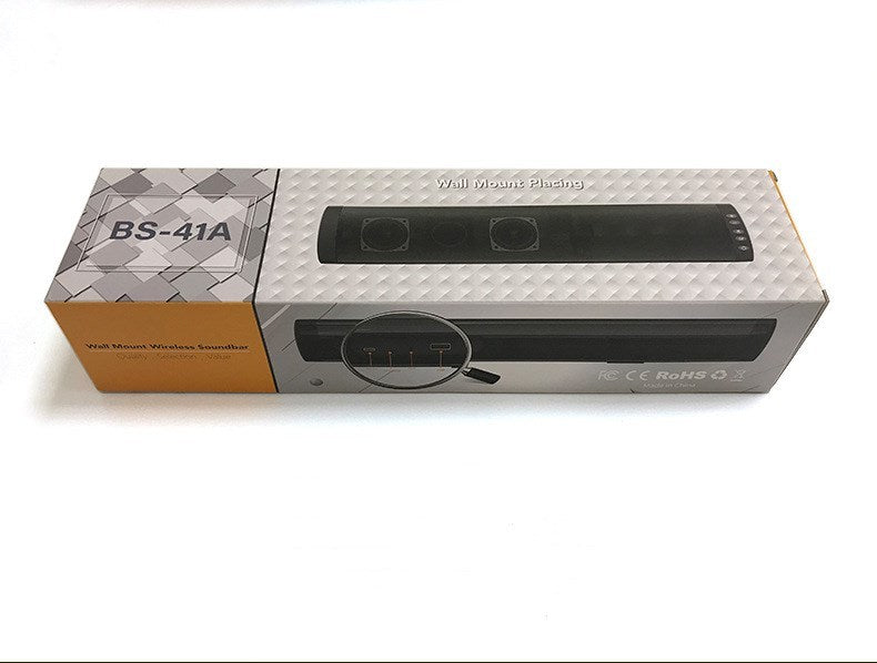 KTX-491795 Wall-Mounted Wireless Bluetooth Speaker with USB and 3.5mm Connectivity, Dual 5W Output, Built-in Radio and Voice Prompt Function