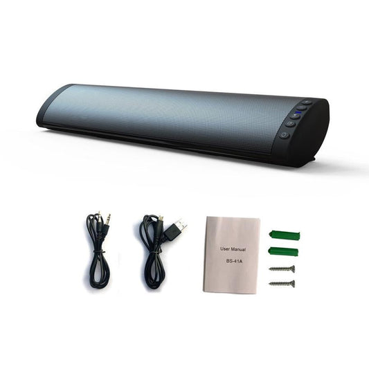 KTX-491795 Wall-Mounted Wireless Bluetooth Speaker with USB and 3.5mm Connectivity, Dual 5W Output, Built-in Radio and Voice Prompt Function