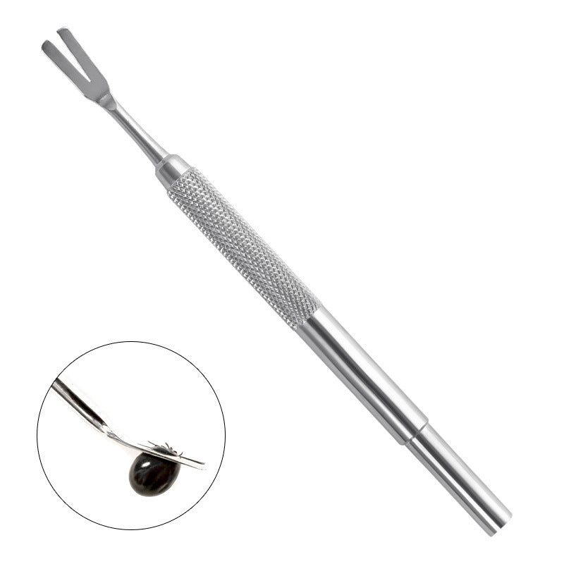 JMT-022474 Professional Stainless Steel Tick Removal Tool for Cats and Dogs