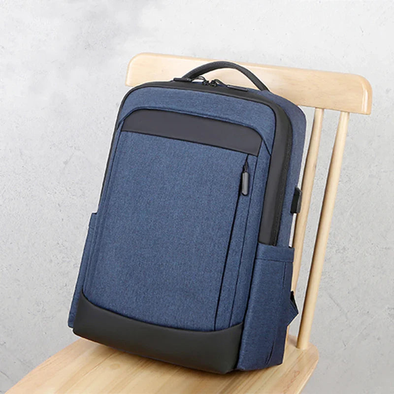 KTX-036243 High Capacity USB Charging Backpack for Travel - Black Design Suitable for Men