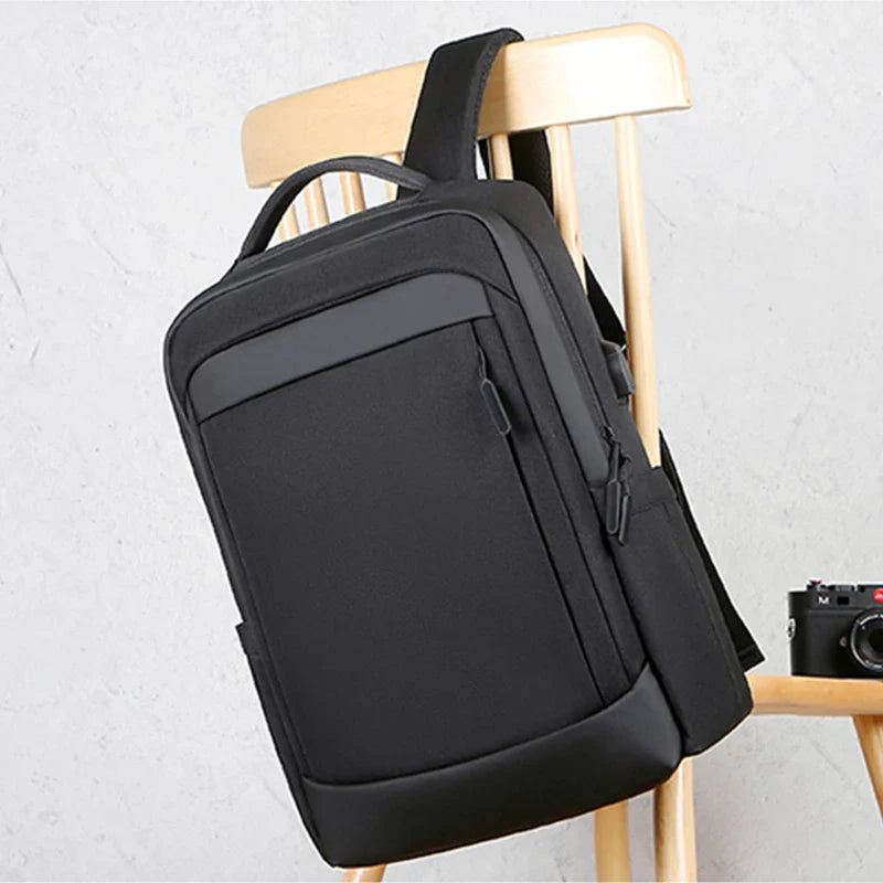 KTX-036243 High Capacity USB Charging Backpack for Travel - Black Design Suitable for Men