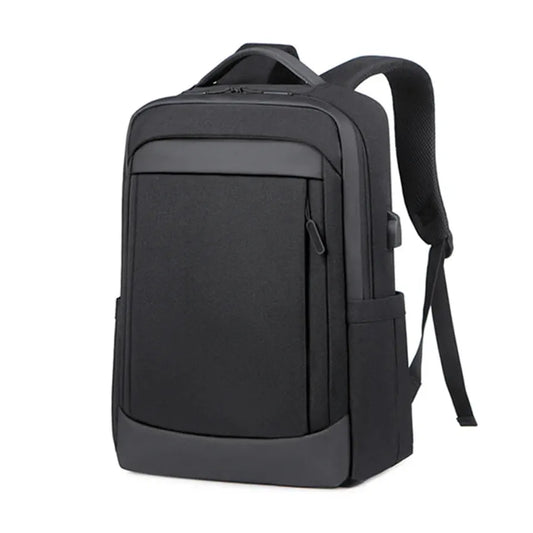 KTX-036243 High Capacity USB Charging Backpack for Travel - Black Design Suitable for Men