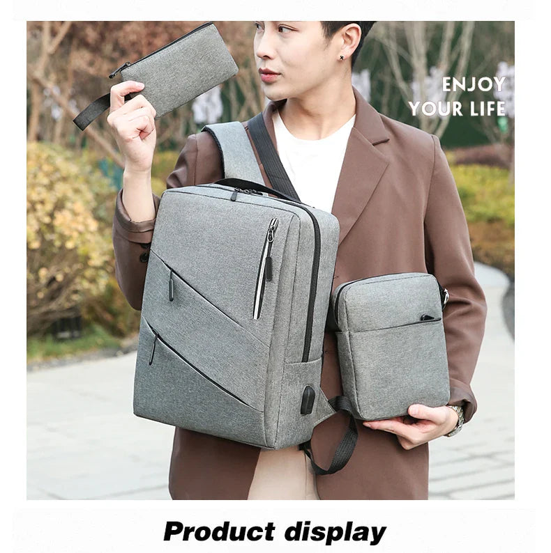 KTX-724371 15.6 Inch Laptop Backpack and Bag Set for Business and Everyday Use