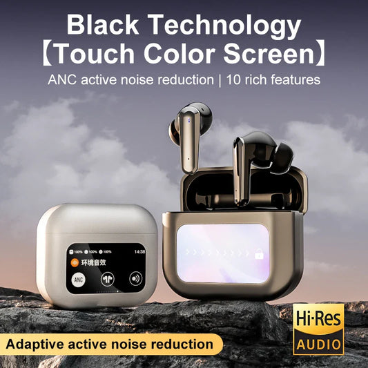 KTX-771731 AI Translation Bluetooth Headphones with ANC Noise Reduction and LCD Screen Battery Indicator