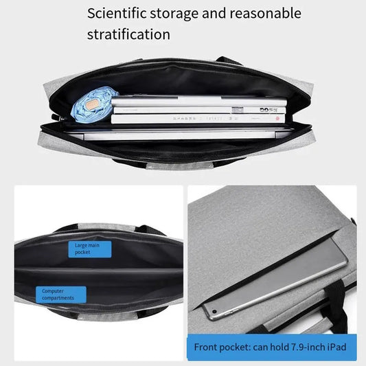 KTX-187411 Stylish Custom Briefcase for Laptop and Office Use with Zipper Closure