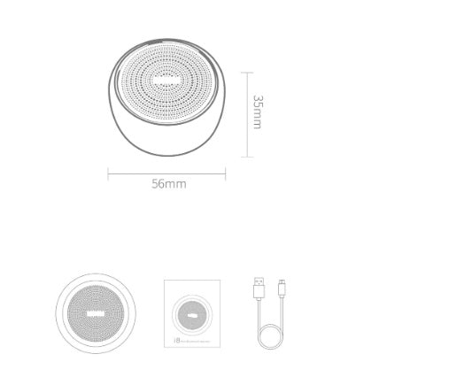 KTX-512211 Portable Mini Bluetooth Speaker with 6-Hour Playtime, Drop-Proof and Dust-Proof Design, Aluminum Alloy Shell