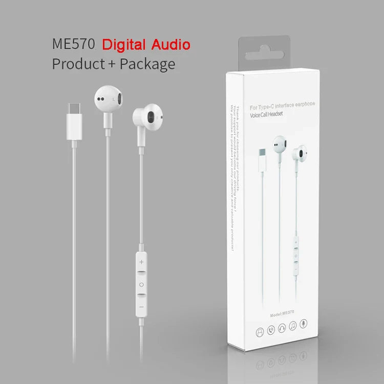 KTX-141075 USB-C Wired Earbuds with Mic for iPhone 15 and Google Devices