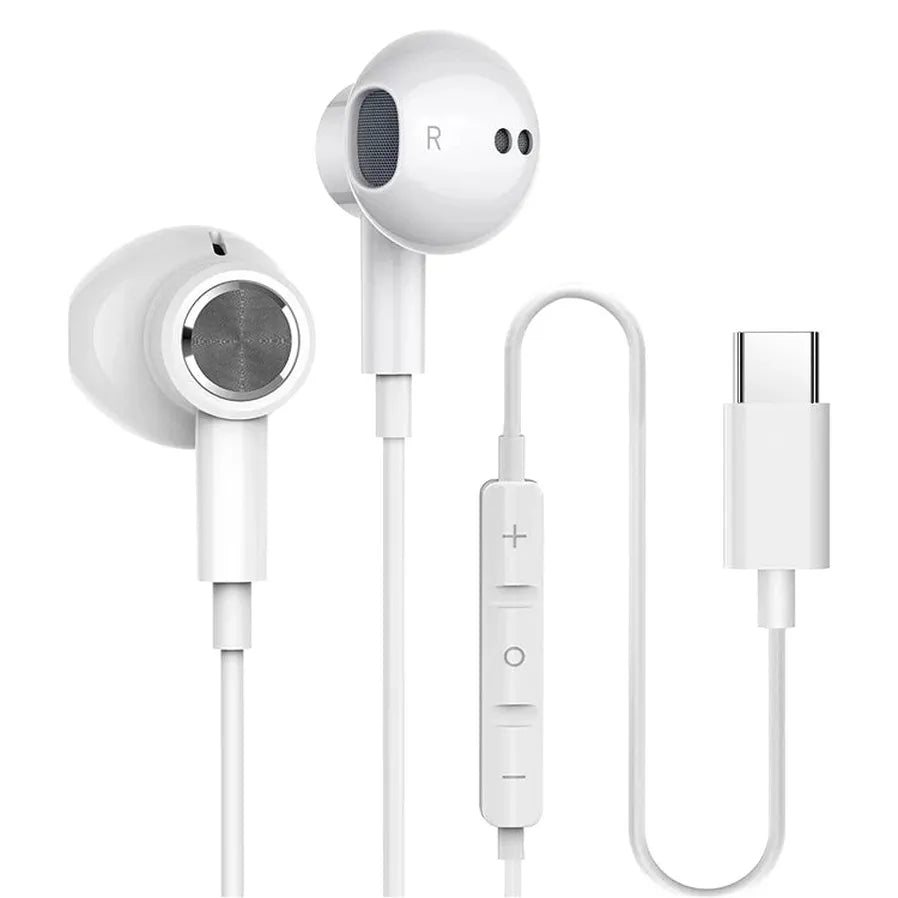 KTX-141075 USB-C Wired Earbuds with Mic for iPhone 15 and Google Devices