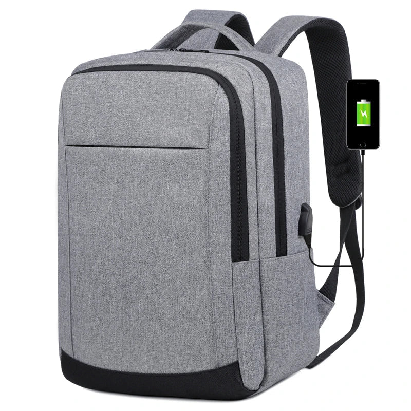 KTX-423699 Waterproof Unisex Business Backpack with USB Port and Character Pattern for Men’s Laptops and Notebooks