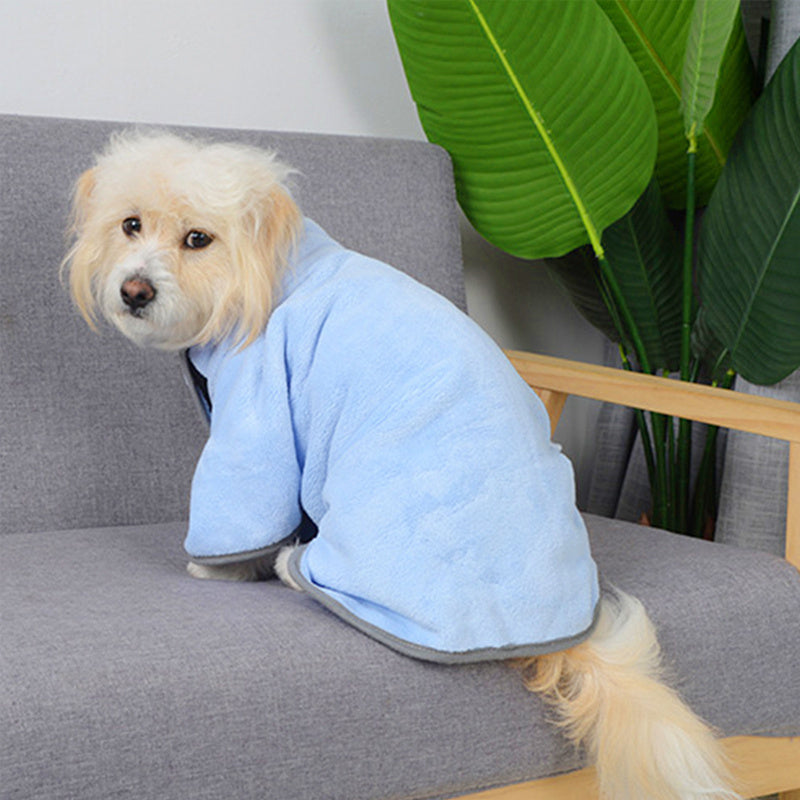 JMT-035786 Quick-Drying Microfiber Dog Bathrobe & Towel for Pets - Absorbent, Cozy, and Machine Washable