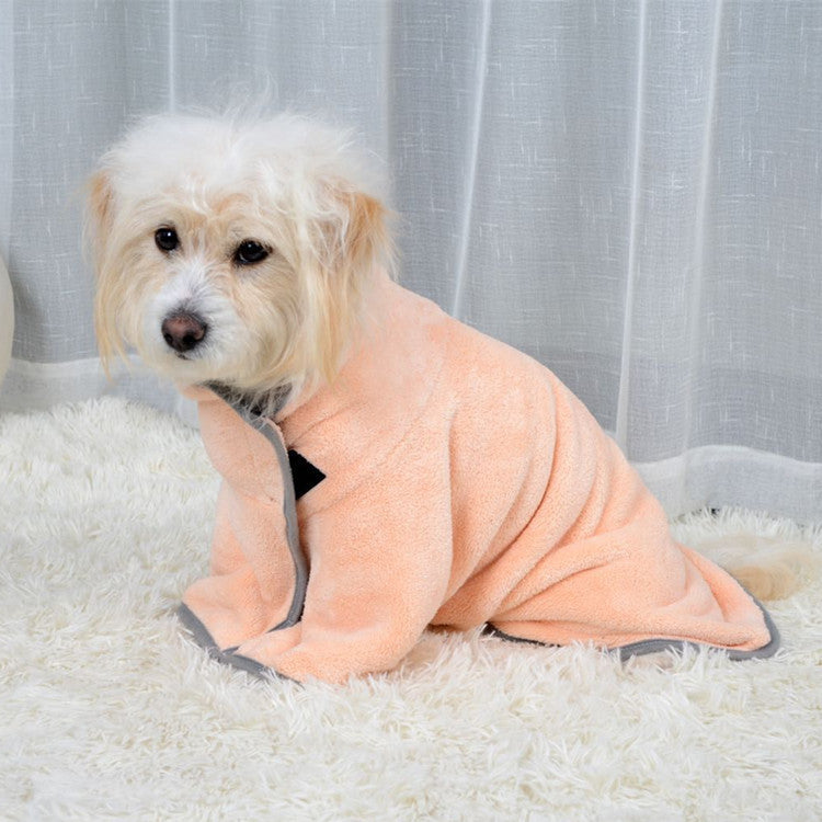 JMT-035786 Quick-Drying Microfiber Dog Bathrobe & Towel for Pets - Absorbent, Cozy, and Machine Washable