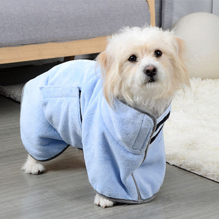 JMT-035786 Quick-Drying Microfiber Dog Bathrobe & Towel for Pets - Absorbent, Cozy, and Machine Washable