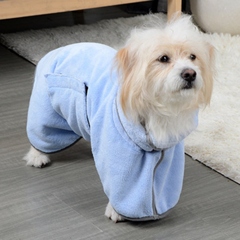 JMT-035786 Quick-Drying Microfiber Dog Bathrobe & Towel for Pets - Absorbent, Cozy, and Machine Washable