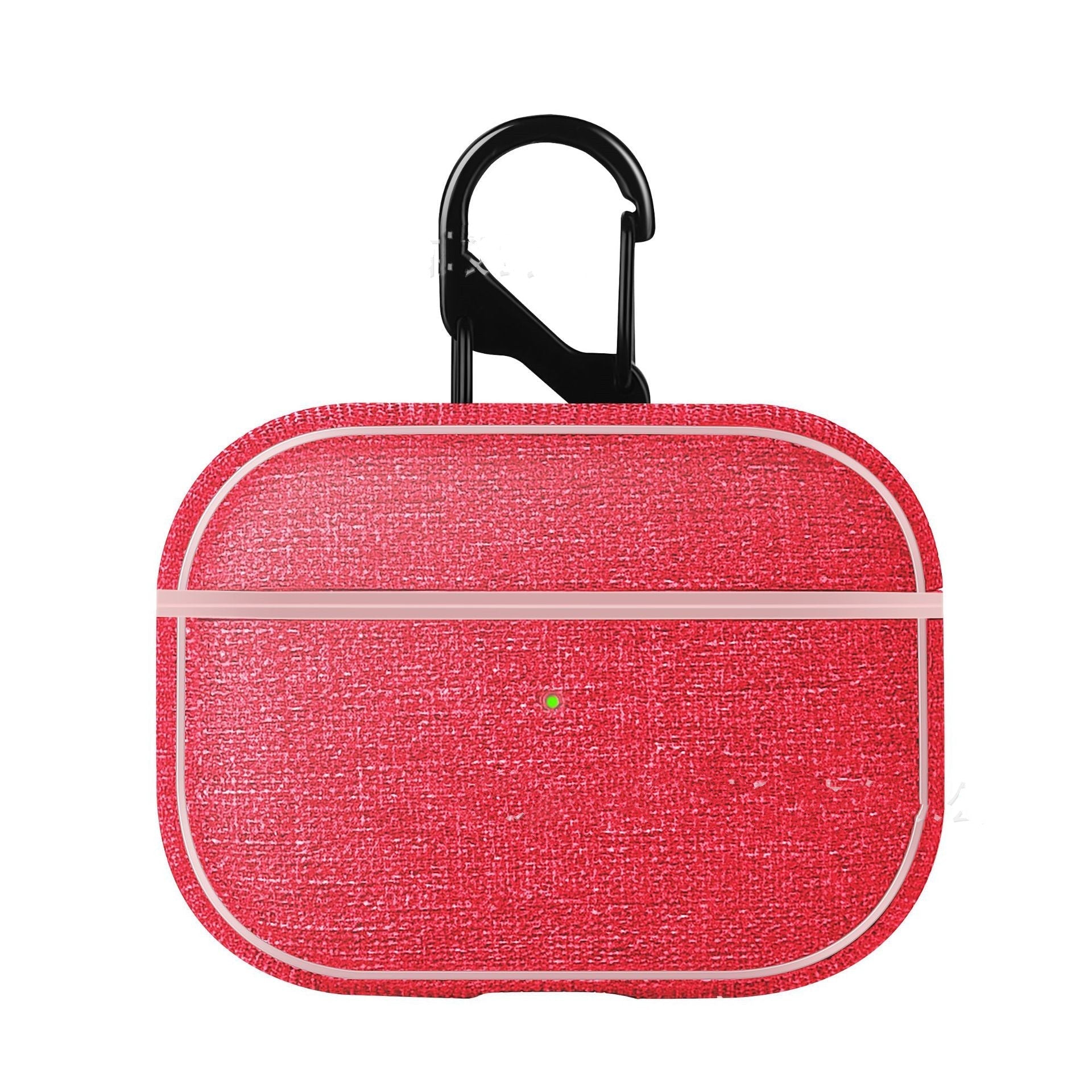 KTX-854099 AirPods Pro Protective Cover - Anti-Scratch PC Leather Case in Rose Red and Denim Blue