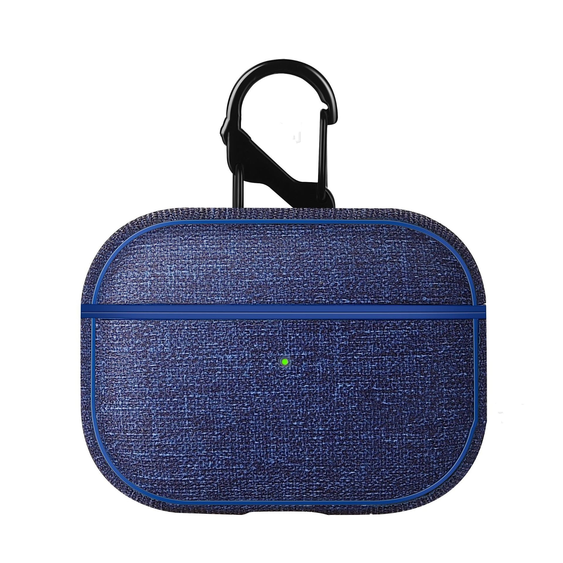 KTX-854099 AirPods Pro Protective Cover - Anti-Scratch PC Leather Case in Rose Red and Denim Blue