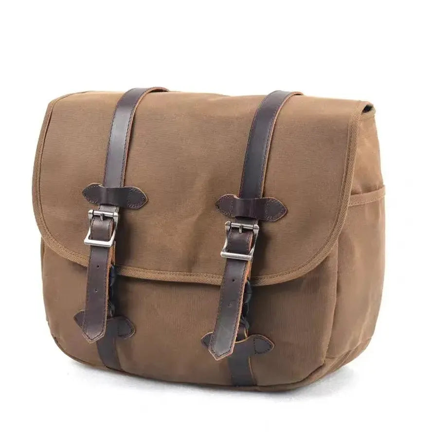 KTX-860691 Vintage Waterproof Batik Canvas Motorcycle Side Bag - Khaki, Army Green, Black