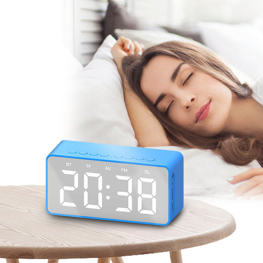 KTX-216147 Bluetooth Alarm Clock Speaker with MicroSD Support and Built-in Battery